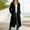 #373-Black, variant on Women's Long Hooded Cardigan Jacket - Zip-Up Casual Coat with Front Pockets - Solid Color Lightweight Outerwear for Everyday Wear