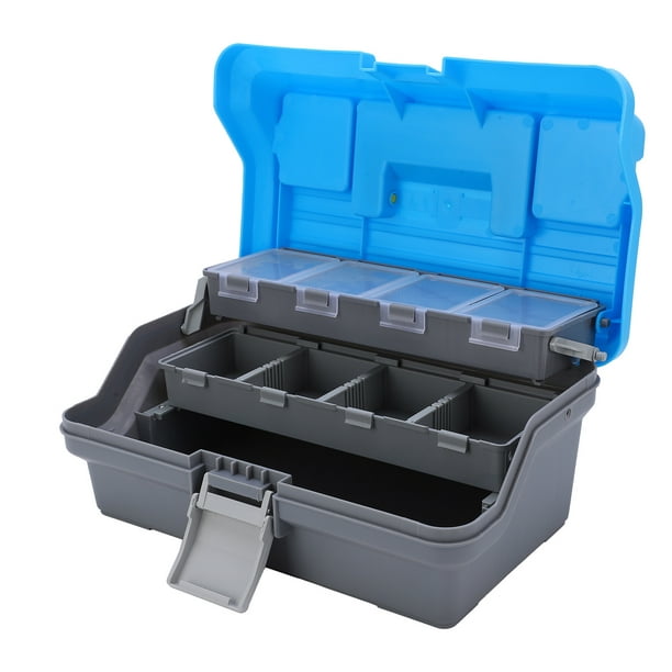 Estink Fishing Gear Box, Multifunctional Classic Tray Tackle Box Convenient Strong And Durable With Three-Layer For For Fishing
