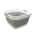 thumbnail image 2 of SAMMART Set of 2 Collapsible Plastic Laundry Tub - Square Basket - Foldable Storage Container / Organizer - Portable Washing Tub - Space Saving Laundry Hamper, 2 of 7