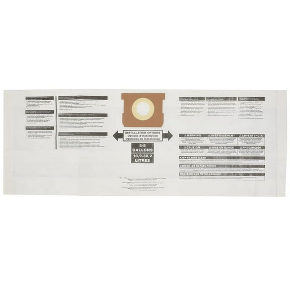 2024 TOP! Universal Dry Dust Bag 5 to 8 Gallon Vacuum Cleaner Replacement Accessory Fit for 90661 906-61 9066100