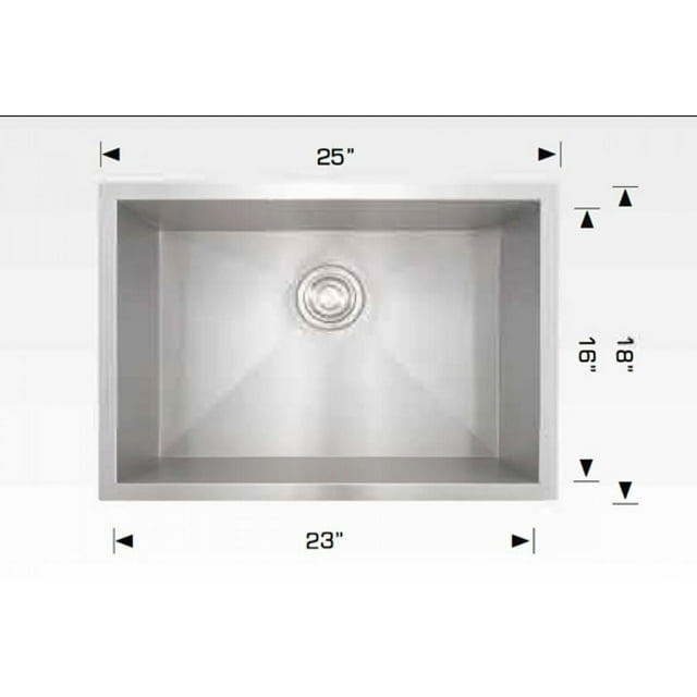 American Imaginations 25-in. W Stainless Steel Kitchen Sink With 1 Bowl And 18 Gauge