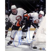 Adrian Aucion Autographed Behind the Net 8" x 10" Photograph