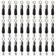 thumbnail image 1 of Anillos Conector de pesca Cojinete de bolas Ganchos de enlace rápido giratorios (M) Negro 30 piezas, 1 of 6