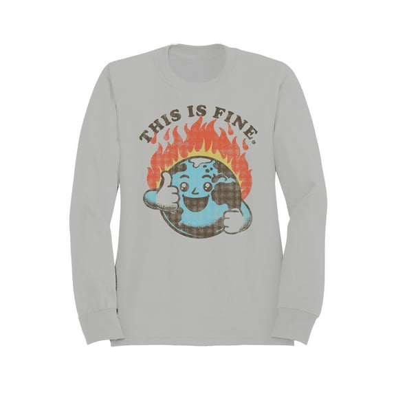 Smiling Earth on Fire Men's Sweatshirt