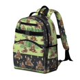 thumbnail image 2 of Bigfoot and Campfire Green Pattern Cute School Backpack Bag for School with Padded Back and Adjustable Shoulder Straps 15.25"x11.5"x5.25", 2 of 5