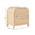 thumbnail image 4 of Walker Edison Modern Curved Wood 2 Drawer Nightstand, Coastal Oak, 4 of 14