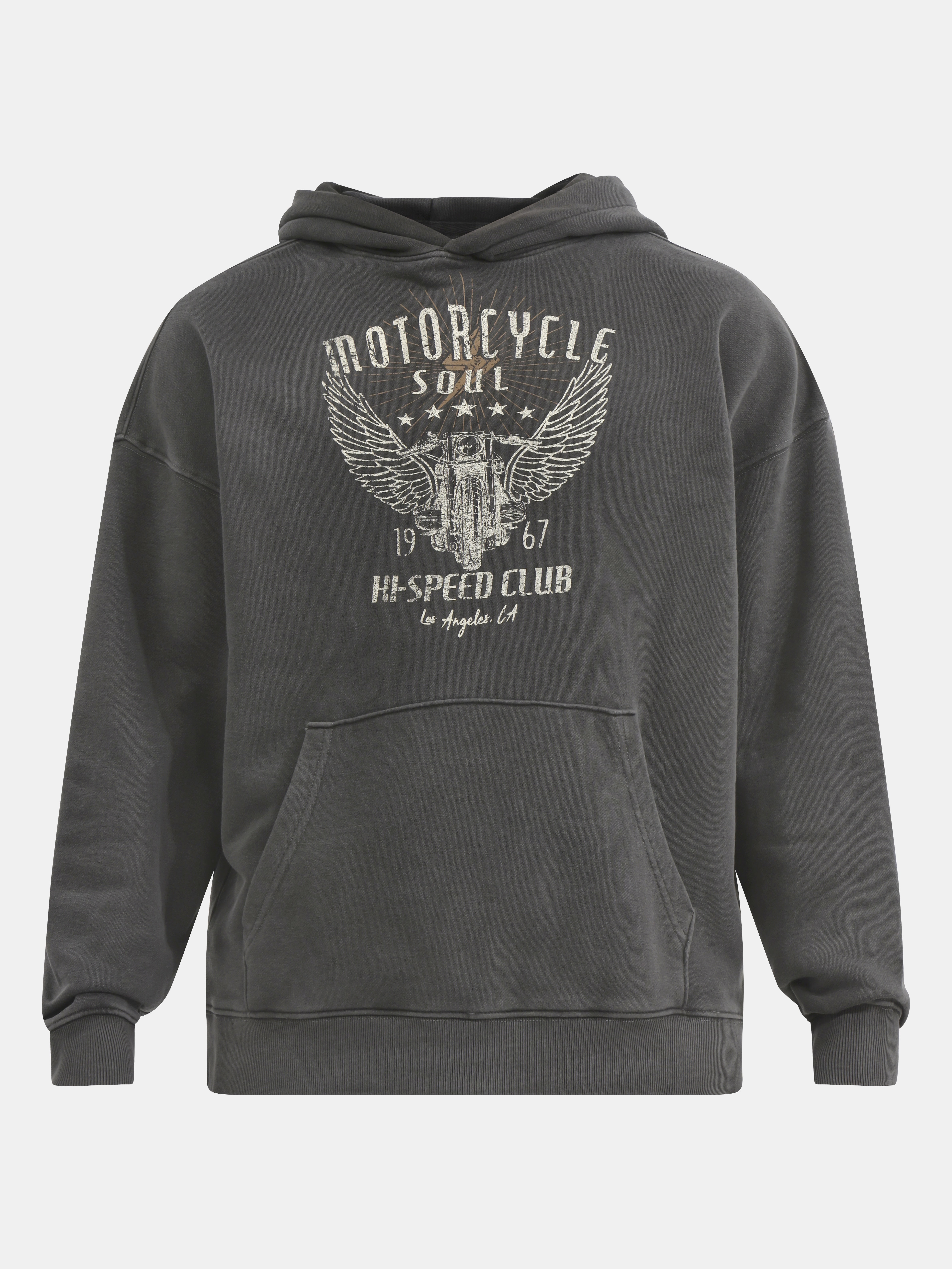 No Boundaries All Gender Oversized Graphic Hoodie with Long Sleeves, Men's and Big Men’s