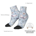 thumbnail image 6 of Pofeuu Blue Butterfly Print 30cm Socks, Adult Running Hiking Socks for Youth and Adult, 6 of 7