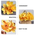 thumbnail image 3 of WASHWEPE 2Ud Arreglo De Flores Artificiales Amarillas Con Detalles Realistas Para WASHWEPE Colgante de jaula con perlas, 3 of 8