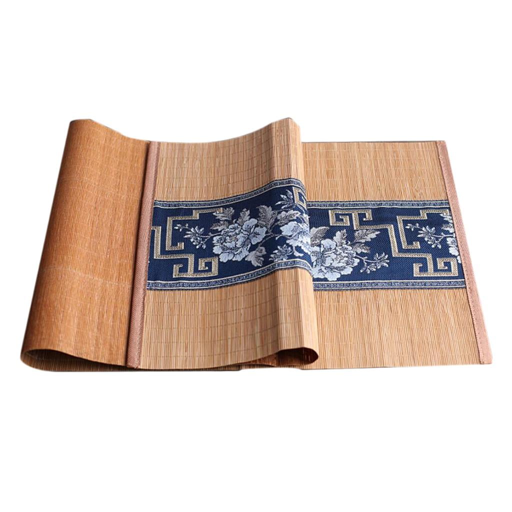 bamboo mat for kungfu tea set pot cup table cloth tea flag Zen style 210cm*30cm 