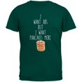 thumbnail image 1 of I Want Abs But I Want Pancakes More Dark Green Adult T-Shirt, 1 of 1