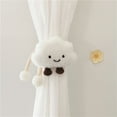 thumbnail image 3 of Youkk 2pcs Polyester Soft Texture Tieback For Hotel Classic Style Easy Operation Stable Fixation Extra white, 3 of 6