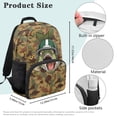 thumbnail image 7 of HUIACONG Helmet Bass Camo School Backpack for Boys Girls Ages 6-18 Water Resistant Multi Pocket Padded Adjustable Straps Large Capacity Bookbag for Elementary Middle High School Daily Use, 7 of 7