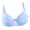 Light Blue, variant on Summark Sexy gathered push chest underwire 5/8 cup lace bra underwear back double-row buckle full lace thin bra 32/34/36/38/40