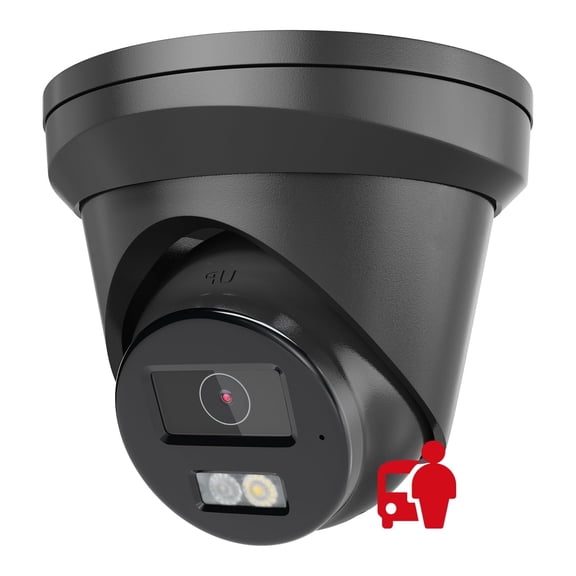 Anpviz 5MP PoE IP Camera, Metal Turret Security Camera Outdoor with Human Vehicle Detection, Smart Color Night Vision with Audio, 3072x1728@20fps, 114° FOV, 120dB WDR, IP67 Waterproof, Black