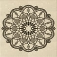 thumbnail image 1 of Ahgly Company Indoor Square Patterned Wheat Beige Area Rugs, 4' Square, 1 of 6