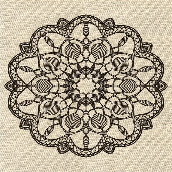 Ahgly Company Indoor Square Patterned Wheat Beige Area Rugs, 4' Square