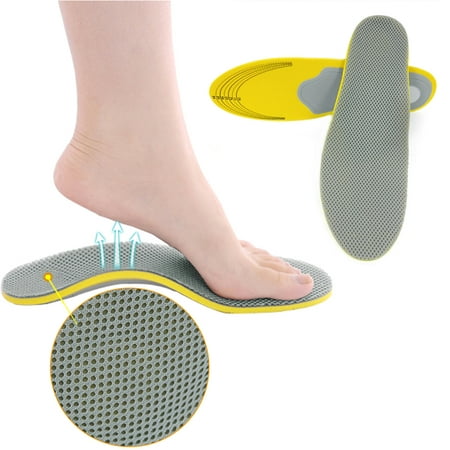 1 Pair Unisex Orthotic Shoe Insoles Inserts High Arch Support Cushion