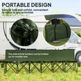 thumbnail image 4 of Outsunny Chaise de Camping Pliante 6 Places avec Porte-Gobelet pour le Camping, Vert Foncé, 4 of 10