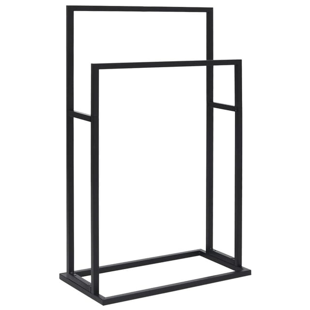 Toallero Independiente de Hierro Estilo Industrial vidaXL Negro