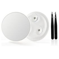 15X Magnifying Mirror – Use for Makeup Application - Tweezing – and Blackhead/Blemish Removal – 6 Inch Round Mirror with Three Suction Cups for Easy Mounting