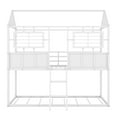 thumbnail image 5 of Aukfa Twin over Twin Bunk Bed, Metal Bunk Bed with House Window Design Top for Kids Teens - White, 5 of 8
