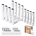 thumbnail image 1 of SMOQIO Ladder Rack for Trailer, 4 Racks Aluminum Trailer Ladder Rack Side Mount Free Combination Easy Match, Enclosed Trailer Ladder Rack with Buffle and D-Hook for Side Wall, 1 of 4