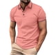 thumbnail image 1 of Camisas de Manga Corta de los Hombres de Color Sólido Turndown Collar Botón Blusa, Ligero Casual de Manga Corta Blusa, 1 of 4