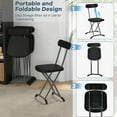 thumbnail image 5 of Costway 2-Pack Folding Chair with Metal Curved Feet Wide Seat & Ergonomic Backrest Black, 5 of 7