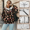 thumbnail image 6 of FOR U DESIGNS Christmas Zip Hoodies for Women Oversized Hooded Sweatshirt with Front Size M Zipper Lightweight Gingerbread Man Hoodie Cardigans for Women Trendy Sportswear, 6 of 7