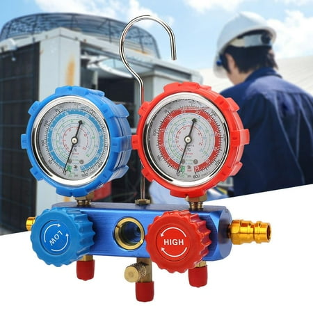 

ACOUTO A/C Air Conditioning Refrigeration Diagnostic Tool Dual Manifold Gauges Valve Set Refrigerant Tool Set Manifold Gauge