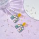 thumbnail image 2 of 200 piezas de aretes de acero inoxidable chapados en oro real de 24 quilates, con almohadillas planas, bandeja de 4 mm, aretes redondos planos dorados, postes de metal en blanco, pasador de 0,7 mm, 2 of 9