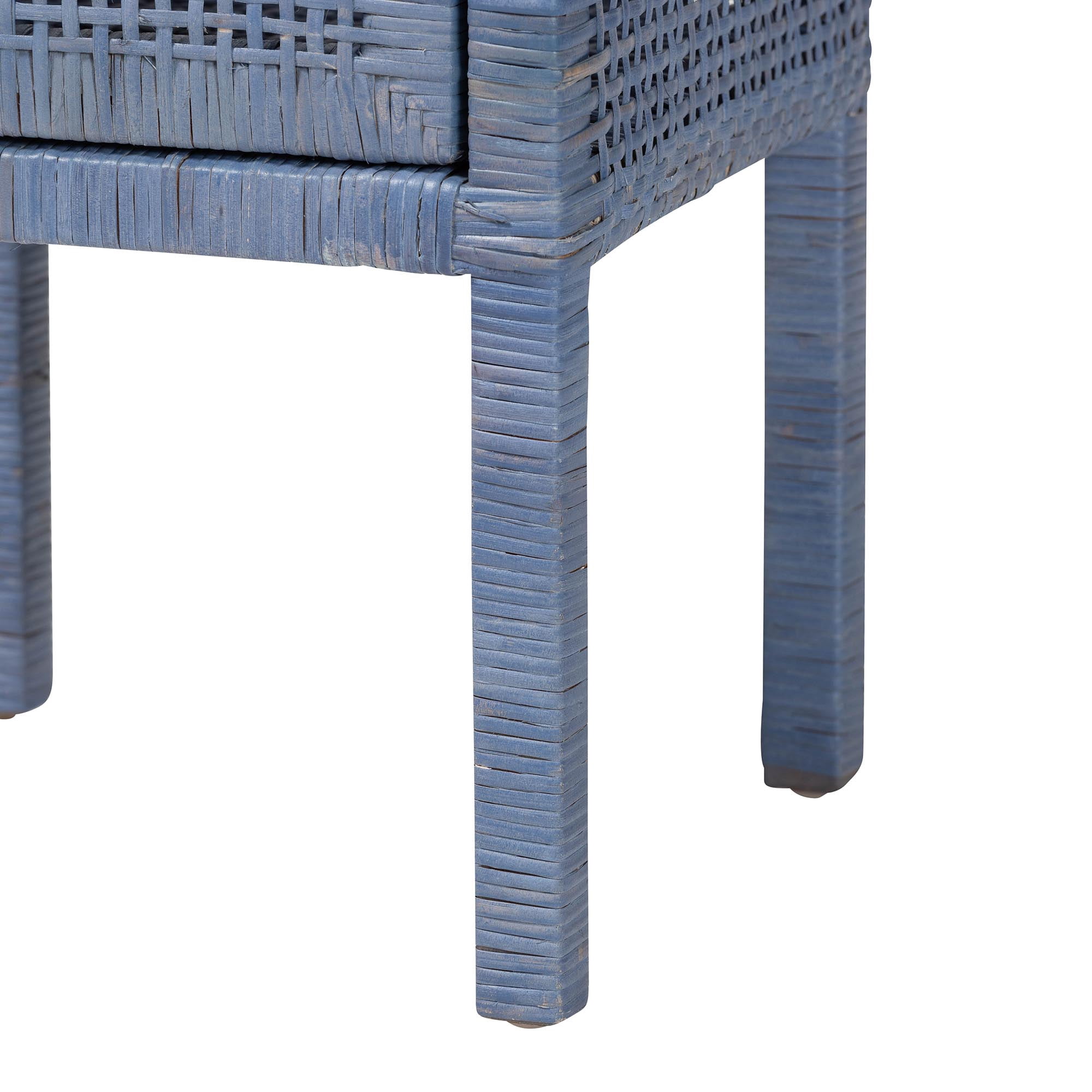 bali & pari Vivan Boho Nightstand, 2-Tier, Navy Blue