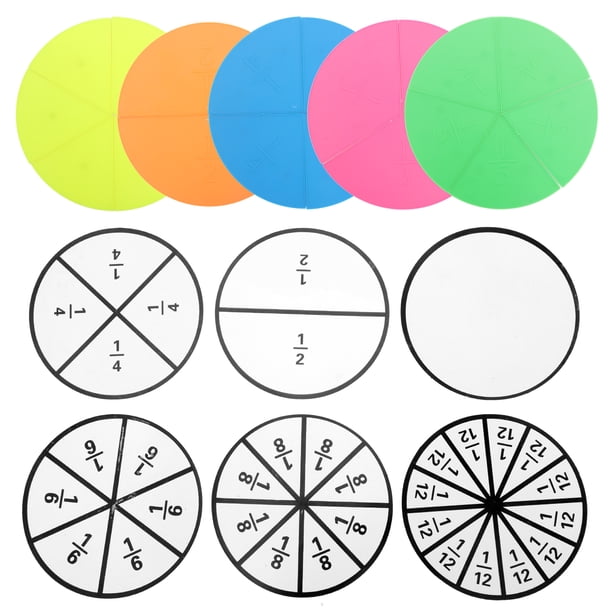 1 juego de círculos magnéticos de fracciones: tablero de demostración de fracciones, perfecto para el aprendizaje en el aula y en casa, mejora las habilidades matemáticas de los niños.