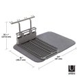 thumbnail image 4 of Umbra UDry Dishrack with Drying Mat,Charcoal, 4 of 6