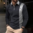 thumbnail image 2 of Mens Shirts, Awwp Men's Loose Fit Casual Fashion Lapel Long Sleeve T Shirts for Men Dark Gray XL, 2 of 9