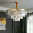 thumbnail image 4 of Luxury K9 Crystal Chandelier Flush Mount LED Light Ceiling Lamp Pendant Lighting, 4 of 12
