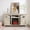 White, variant on laibo Fireplace TV Stand for 65 Inch TV, Modern Farmhouse Rustic TV Cabinet with 18'' Electric Fireplace, Entertainment Center Television Console Table with Glass Barn Doors for Living Room, White