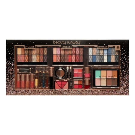 Beauty Runway 89-Piece Nudes, Roses & Smokey Cosmetic Gift Set