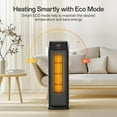 thumbnail image 2 of Space Heater Indoor, 1500W PTC Portable Electric Heaters for Home with tat & 90° Oscillating, 24H Timer, Quiet ty Ceramic Tower Heater with Remote for Bedroom Office, 2 of 5