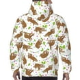 thumbnail image 7 of Lsque Cute Sloth Pattern Casual Men's Hoodie,Hooded Sweatshirt with Kangaroo Pocket,Pullover Hoodie-Large, 7 of 7