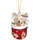 thumbnail image 4 of Nuevo Árbol de Navidad Colgante para Perro, Decoración de Acrílico para Perro, Colgante de Pelo Dorado, Peluche Fadou, 4 of 7