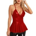thumbnail image 2 of Women's Chemises Negligees Bustier Lingerie Set with Stockings Womens Linger Sexy Sleep Romper Knit plus Size Sexy Womens Lingerie for Women Bridal Sleepwear Shorts And on Clearance Red S, 2 of 9