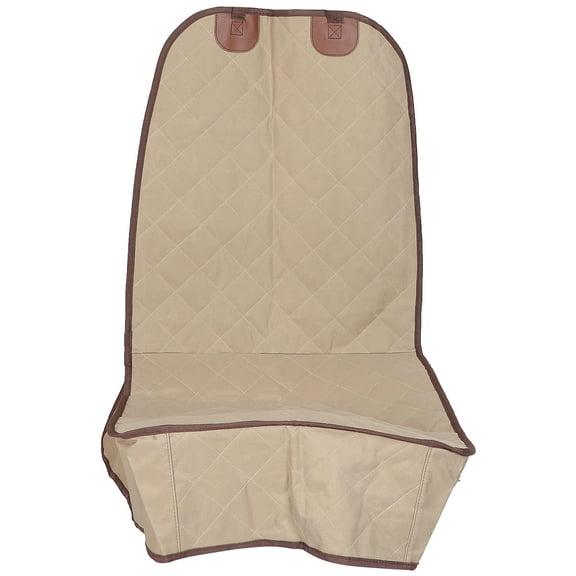 Homoyoyo Dog Car Front Seat Cover Light Brown Waterproof Easy Install Buckle Straps Design