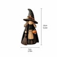 thumbnail image 3 of Vintage Halloween Witch Figurines,Primitive Style Wooden Witch Statues Fall Thanksgiving Halloween Decorations For Home Shelf Farmhouse Decor Gift(3Pcs), 3 of 4