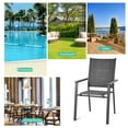 thumbnail image 4 of Costway Set of 4 Patio Dining Chair Stackable Padded Armrest No Assembly, 4 of 10