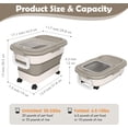 thumbnail image 2 of Flantor Dog Food Container 20 lbs, Collapsible Pet Food Storage Container with Rolling Wheels & Airtight Khaki, 2 of 8