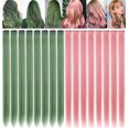 thumbnail image 1 of Mèches de Cheveux Turquoise 21 Pieds' Princesse pour Fête, Extensions de Cheveux Colorées à Clipser/à Enfiler pour Filles Américaines et Enfants, Pièces de Perruque - Vert Foncé + Rose, 1 of 7