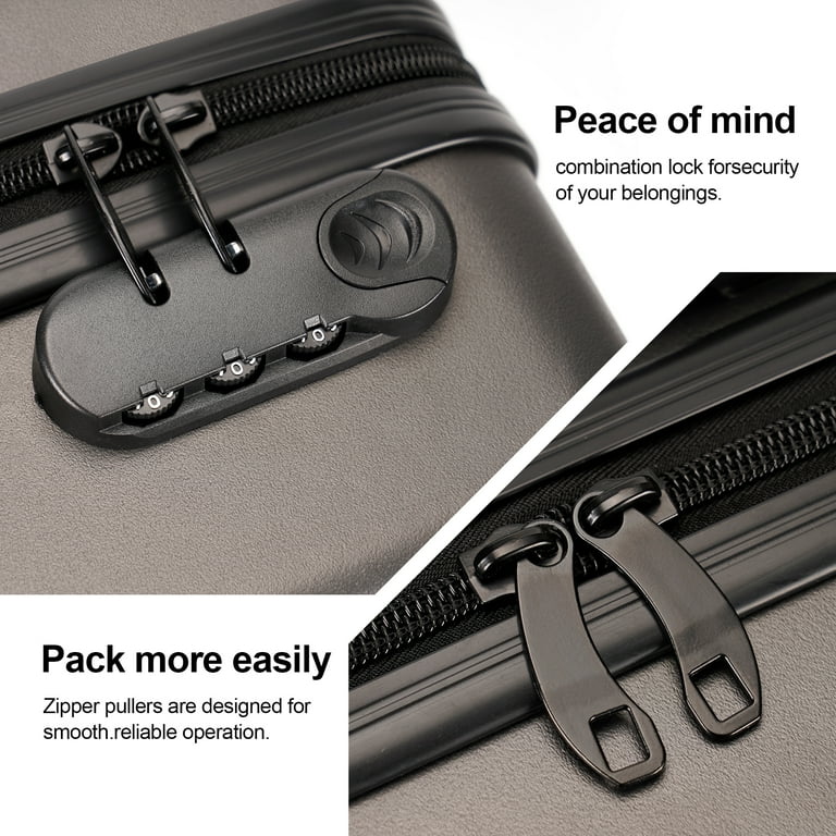 Ginza Travel Hardshell 3 Piece Luggage Sets, Carry On & Checked