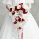 thumbnail image 1 of Ramo para a, cintas suaves, accesorios para fotografía, decoración para hogar, flores artificiales para , , boda, iglesia, , ROJO 21.65x9.84 pulgadas BLESIY Ramo de novia de mano, 1 of 8